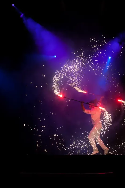 pyrotechnie en interieur